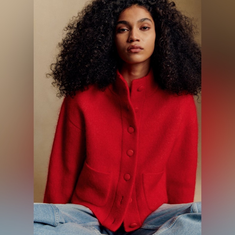 NWT Sezane Red Thais Jacket size medium